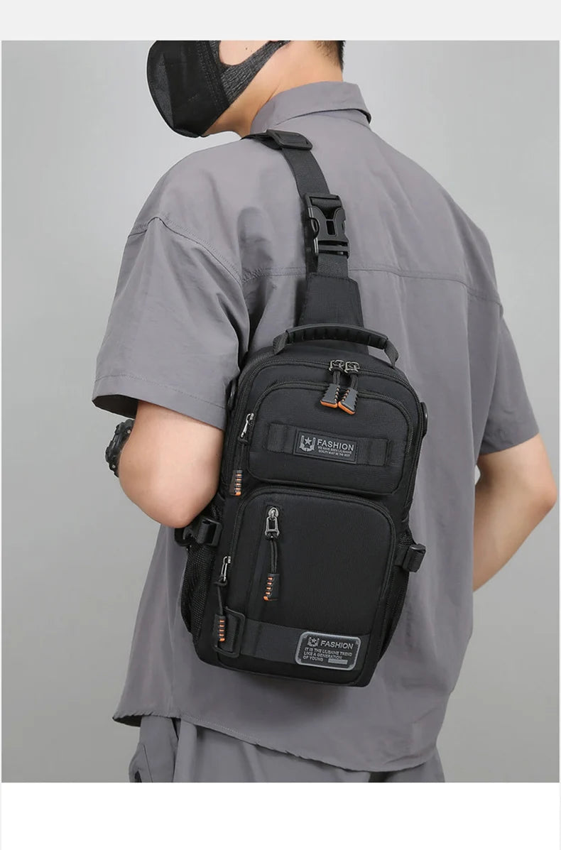 Sac Poitrine Multifonction en Nylon – Sport, Randonnée & Cyclisme
