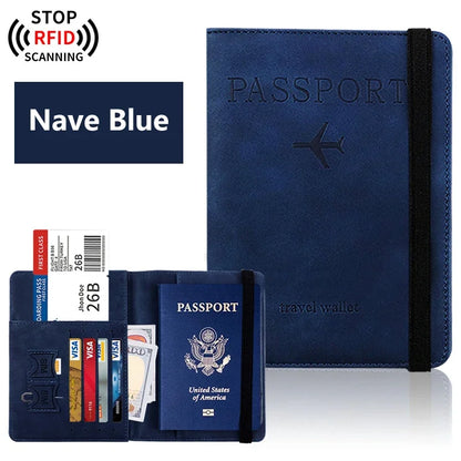 Porte-Passeport Voyage Cuir - Étui Passeport Organisateur Accessoires Voyage pour Femme Homme