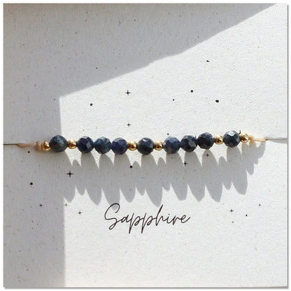 Bracelet Pierres Naturelles Ajustable – Perles 3mm Améthyste Grenat
