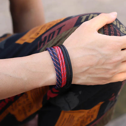 Ensemble de Bracelets en Paracorde Fait Main pour Homme - Style Hip-Hop Rock Ajustable