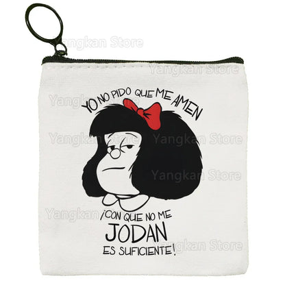 Portefeuille Vintage Mafalda Porte-Monnaie - Porte-Carte Multifonction Garçon Fille Unisexe Rétro