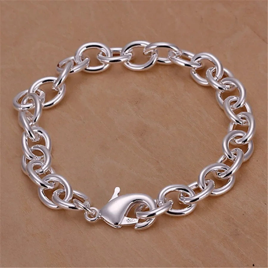 Bracelet Chaîne Argent Sterling 925 — Élégant et Minimaliste, 20 Coloris