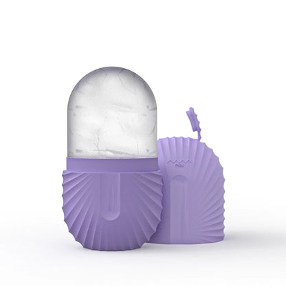 Bac à Glaçons Massage Facial Silicone - Ice Roller Visage Anti-Poches Anti-Cernes Beauté Soin Peau Vert