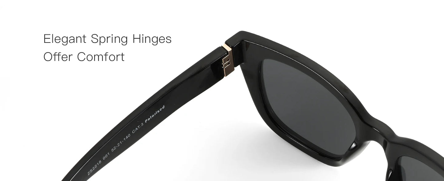 ZENOTTIC Lunettes de Soleil Carrées Polarisées Rétro — UV400, Femme