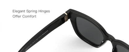 ZENOTTIC Lunettes de Soleil Carrées Polarisées Rétro — UV400, Femme