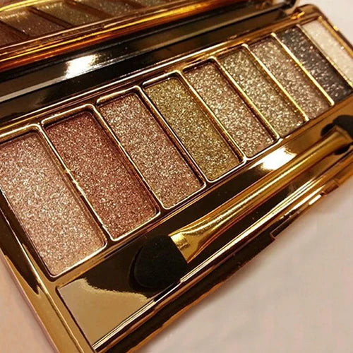 Palette Fards Paupières Nude 9/10 Couleurs K-Beauty - Maquillage Yeux Coréen Shimmer Smokey Mat Longue Tenue