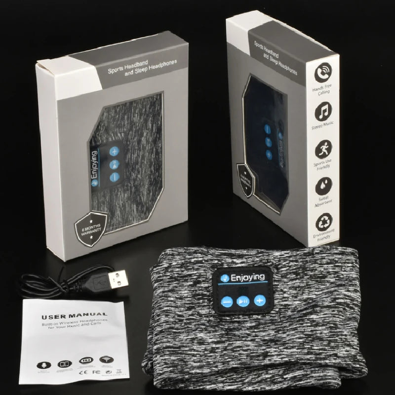 Bandeau Bluetooth Sport avec Écouteurs Sans Fil - Running Yoga Fitness Sommeil