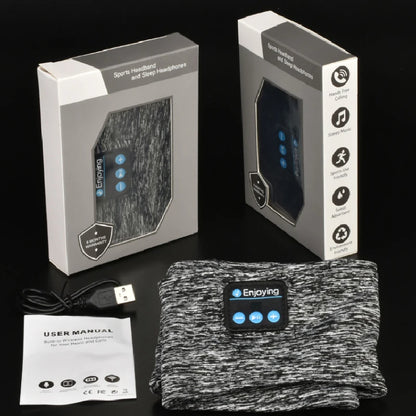 Bandeau Bluetooth Sport avec Écouteurs Sans Fil - Running Yoga Fitness Sommeil
