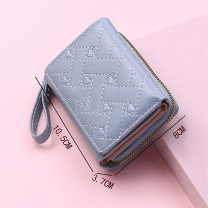 Portefeuille Femme Kawaii Mignon - Petit Porte-Monnaie Cuir Rose Designer