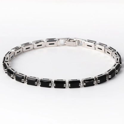 Bracelet Plaqué Or 18K Zircons Arc-en-Ciel – Luxe Micro-Pavé Étanche
