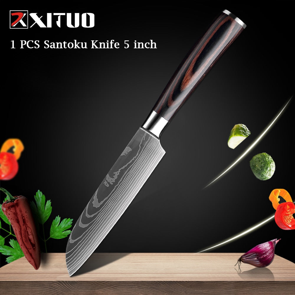 Couteaux de Chef Professionnels 1-10 Pièces - Set Cuisine Acier Inoxydable
