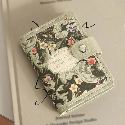 Portefeuille Femme 20 Poches Cartes Cuir PU - Porte-Cartes Étanche Grande Capacité