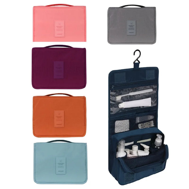 Trousse de Toilette Suspendue Imperméable – 6 Poches, Idéale Voyage
