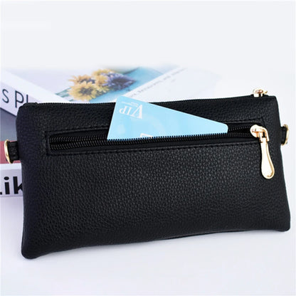 Portefeuille Femme Cuir PU Portable Fashion - Sac à Main Porte-Monnaie Téléphone Étanche