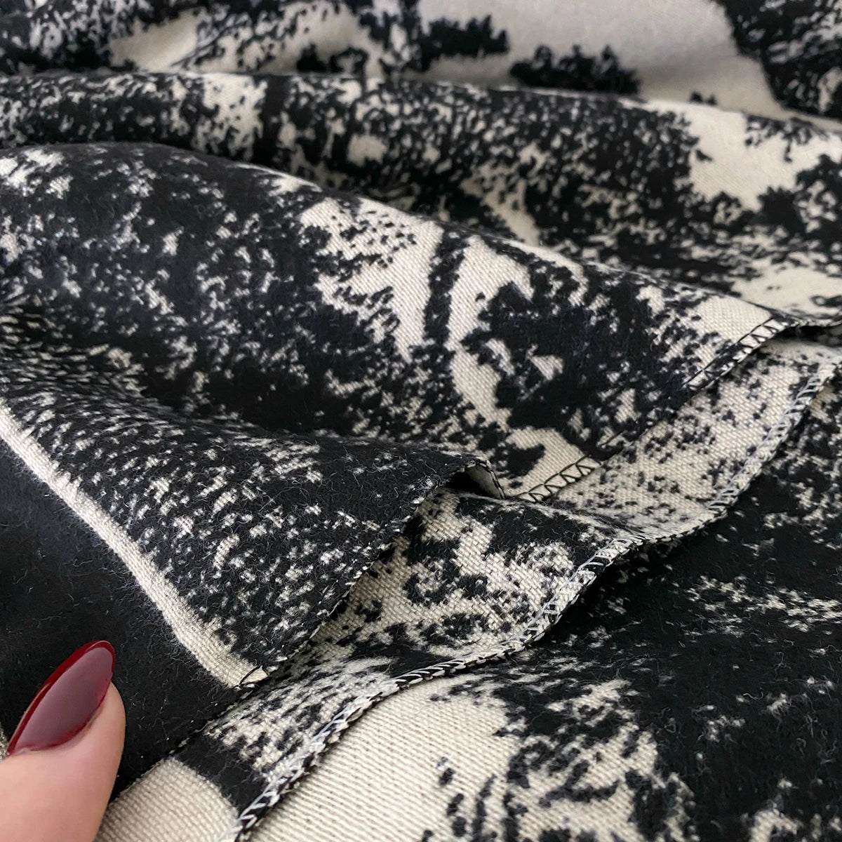 Foulard Écharpe Cachemire Luxe Femme Hiver - Châle Pashmina Rayé Imprimé Poncho Franges
