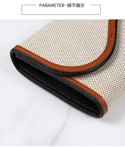 Portefeuille Femme Long Rétro Grande Capacité - Boucle D Multi-Cartes Trifold Sac Main Multifonction