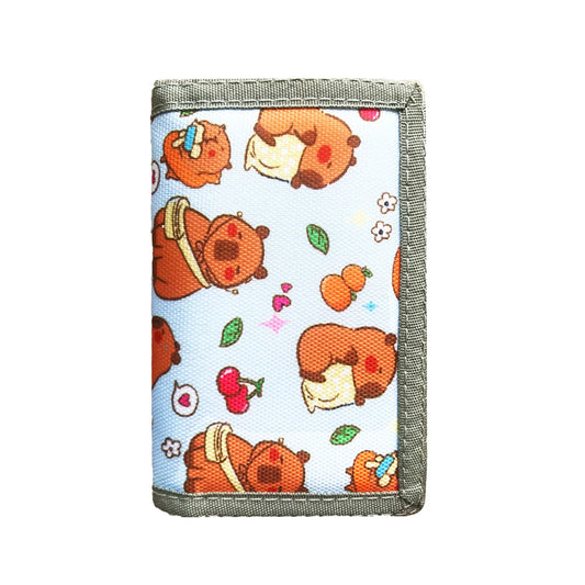 Kawaii Capybara Girl's Wallet - Cute Cartoon Trifold Coin Purse Gift Card Organizer
