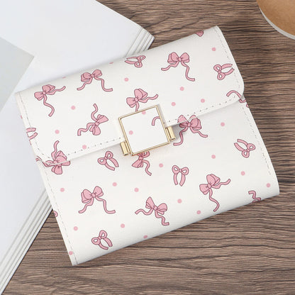 Portefeuille Femme Mini Pliable Multi-Cartes - Porte-Carte ID Fenêtre Voyage Extérieur Rose