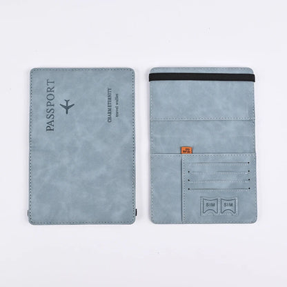 Portefeuille Homme Cuir PU Passeport Voyage - Porte-Cartes Business Accessoires Voyage