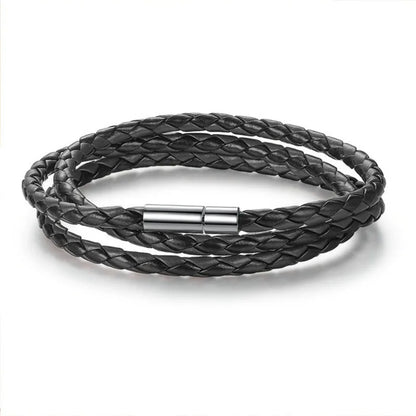 Bracelet Tressé Multicouche — Style Vintage Unisexe, 6 Coloris