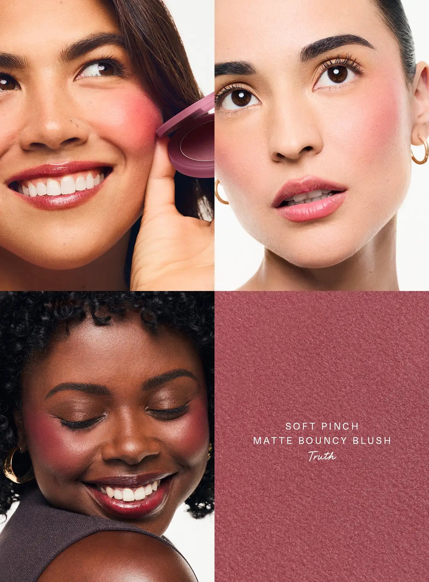 Blush Rare Beauty Soft Pinch Matte Worth - Crème Poudre Rebondi Coussiné Aérien Léger Flush Naturel