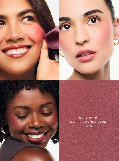 Blush Rare Beauty Soft Pinch Matte Worth - Crème Poudre Rebondi Coussiné Aérien Léger Flush Naturel