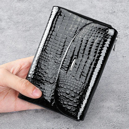 Portefeuille Femme Luxe Clip Cuir - Clutch Soirée Designer Porte-Cartes Crédit