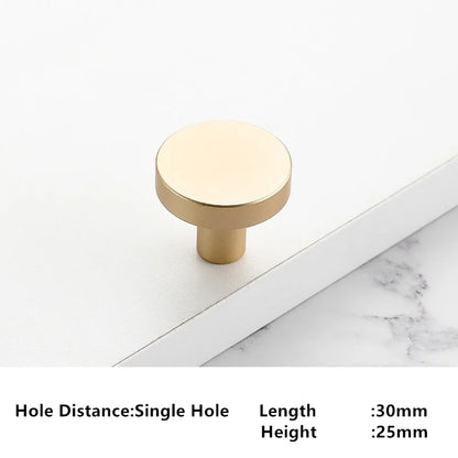 Poignée de Meuble Moderne en Aluminium - Bouton Rond pour Armoire et Tiroir