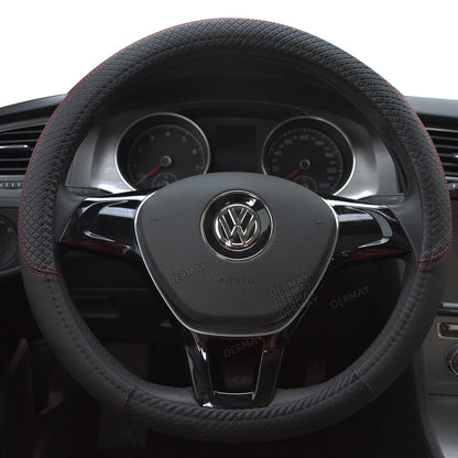 Couvre-Volant Auto Sport PU Cuir Anti-Dérapant 37-38cm - 9 Couleurs Accessoires Voiture Universel
