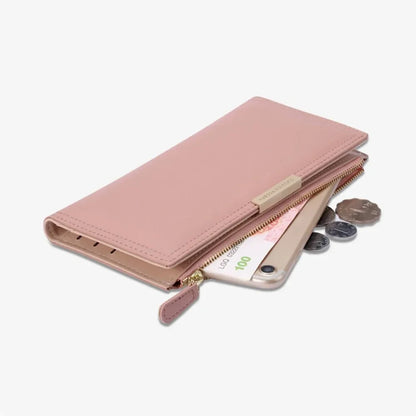 Portefeuille Femme Personnalisé Photo Cuir PU - Long Bifold avec Zip et Boucle