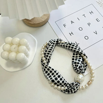 Foulard Perles Protection Solaire Femme - Boucle Magnétique Pendentif Été Long