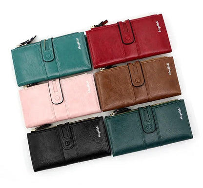 Portefeuille Long Femme Cuir PU Grande Capacité - Porte-Cartes Fermeture Éclair Fashion
