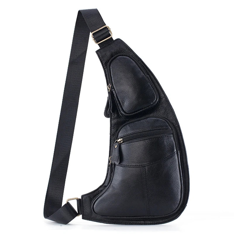 Sac Bandoulière en Cuir Véritable – Style Vintage Homme, Port Croisé & Épaule