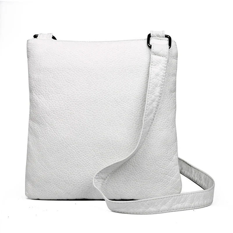 Sac à Main Femme Cuir PU Multi-Couches - Sac Épaule Bandoulière Crossbody Messenger Rabat Porte-Monnaie