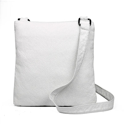 Sac à Main Femme Cuir PU Multi-Couches - Sac Épaule Bandoulière Crossbody Messenger Rabat Porte-Monnaie
