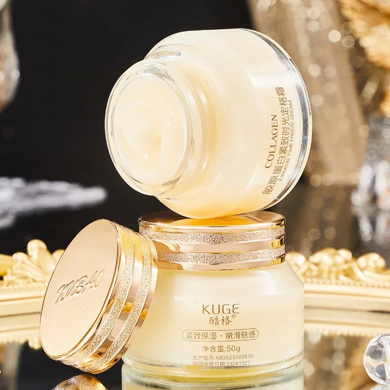 Crème Collagène 50g - Lifting Raffermissante Hydratante Anti-Rides Ridules Éclaircissante Visage Beauté