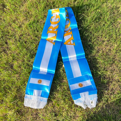 Foulard Écharpe Argentine Coupe du Monde - Brésil Espagne 14x130cm Événement Sportif