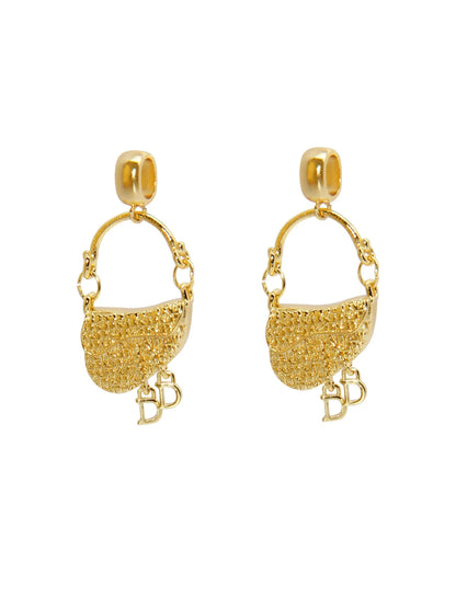 Parure Bijoux Française Luxe Sac à Main – Collier Boucles Plaqué Or