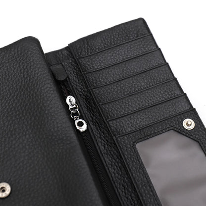 Portefeuille Femme Bifold Cuir Véritable - Multi-Cartes avec Compartiment Téléphone