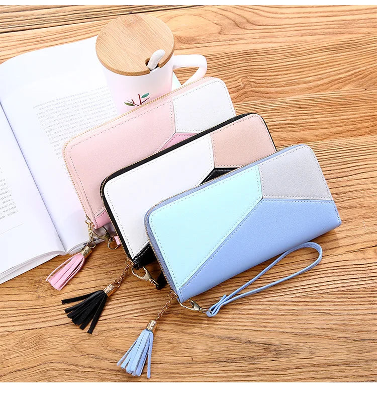 Portefeuille Femme Kawaii Rose Luxe - Grand Porte-Monnaie Designer Cuir Multi-Compartiments