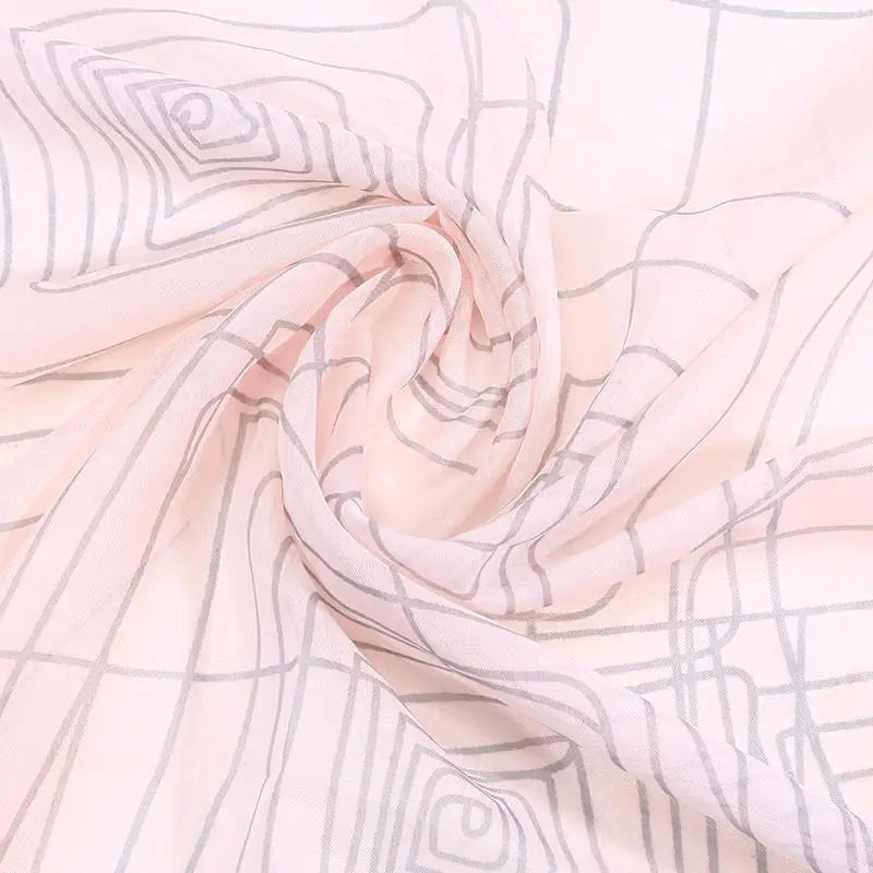 Luxury Square Scarf with Magnetic Buckle for Women, Pink - Triangle Cross Scarf for Autumn/Winter