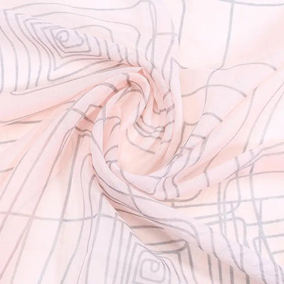 Luxury Square Scarf with Magnetic Buckle for Women, Pink - Triangle Cross Scarf for Autumn/Winter