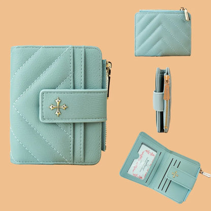 Portefeuille Femme Tri-Fold RFID Blocking - Porte-Cartes Court Motif Floral Baellerry