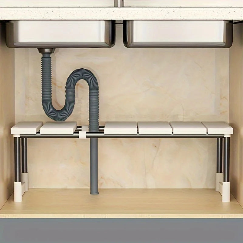 Organisateur Extensible Sous Évier - Rangement Ajustable Multi-Niveaux