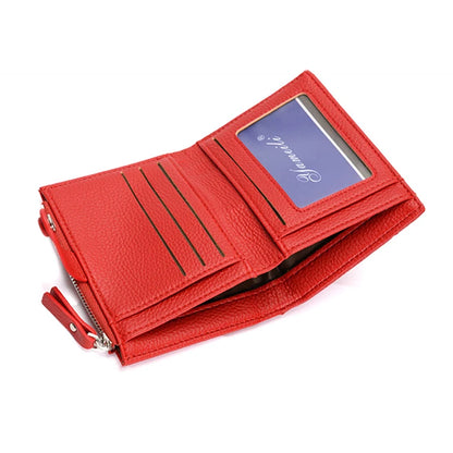 Portefeuille Femme Court Zippé Multifonction - Porte-Monnaie PU Luxe Fashion Sac à Main Compact