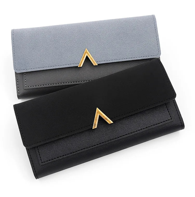 Portefeuille Femme Long Cuir PU Perles - Porte-Monnaie Carte Clutch Mini Fermoir Rouge