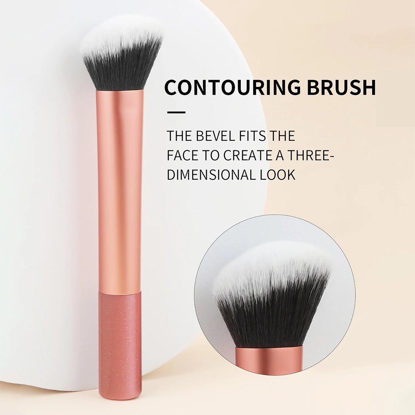 Pinceau Maquillage Facial Professionnel - Illuminateur Contouring Sculptant Outil Beauté Précision
