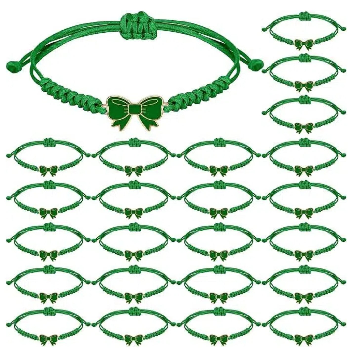 Ensemble 12 Bracelets Tressés Nœuds Coquette – Ajustables Fête Amitié