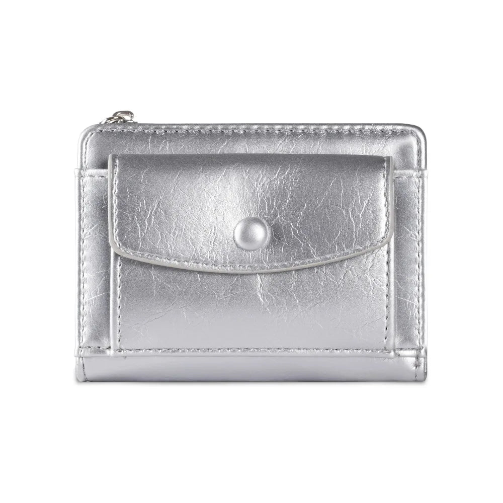 Portefeuille Court Ultra-Mince Cuir PU - Pochette Clutch Zip Multifonction Unisexe