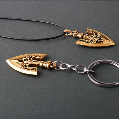 Collier Pendentif JoJo's Bizarre Adventure Flèche Kujo Jotaro – Chaîne Métal Anime Unisexe